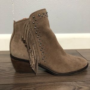 Lucky Brand Kaarina Western Booties - Brindle